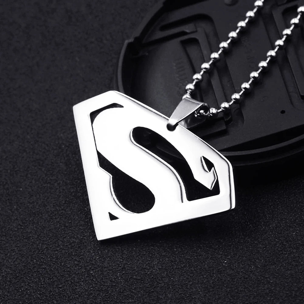 STEELBROS Never Fade High Polished Stainless Steel Movie Anime Pendant Super Hero Man Necklace Jewelry Gift For Boy Girl Kids