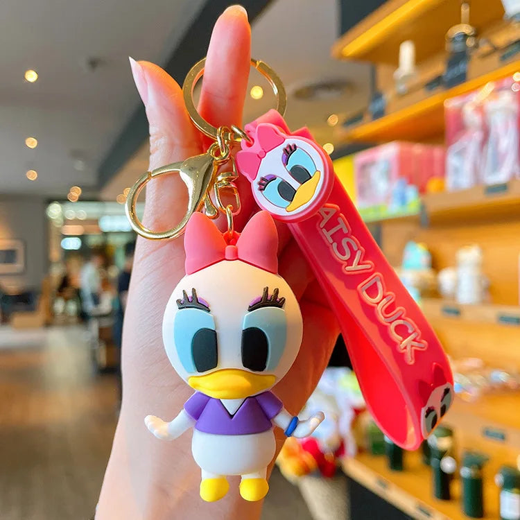 Cartoon Anime Disney Keychain Mickey Mouse Minnie Lilo &amp; Stitch New Keyring Key Chain Car Pendant Kids Toys Gifts Wholesale