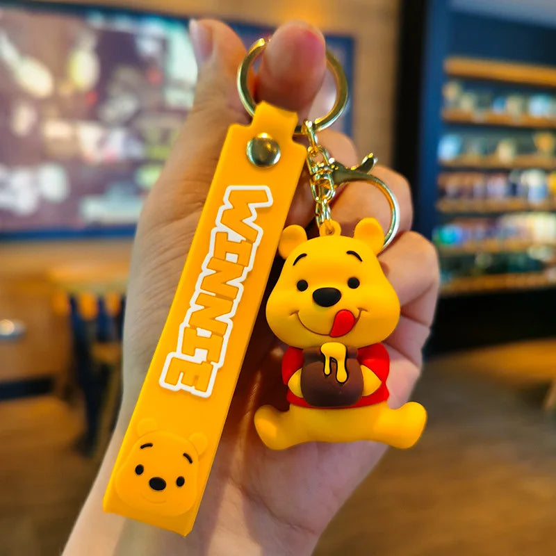 Cartoon Anime Disney Keychain Mickey Mouse Minnie Lilo &amp; Stitch Keyring Key Chain Car Pendant Kids Toys Gifts Wholesale