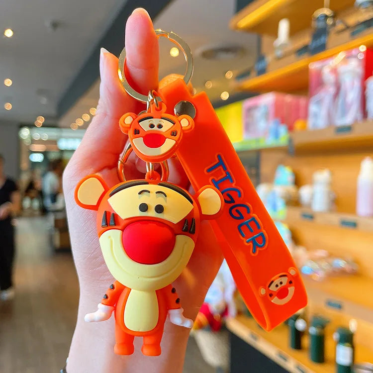 Cartoon Anime Disney Keychain Mickey Mouse Minnie Lilo &amp; Stitch New Keyring Key Chain Car Pendant Kids Toys Gifts Wholesale