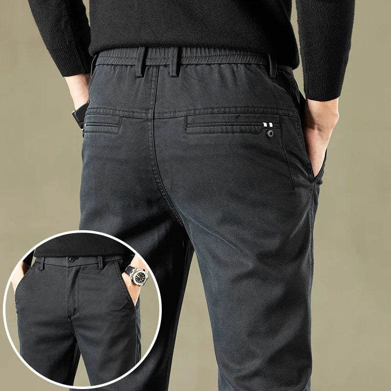 New Casual Pants for Business Classic Slim Trousers for Men