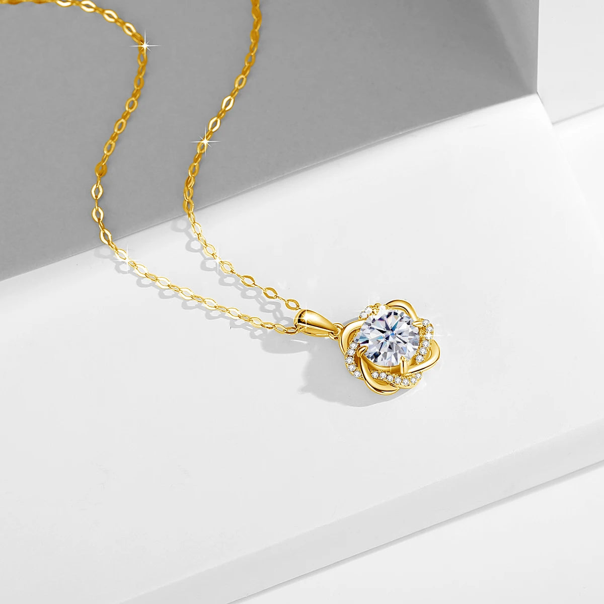 Star Of David 3ct Moissanite Necklace For Women With Certificate Original Luxury Gold Pendant Jewelry Christamas Gift Hot Sale