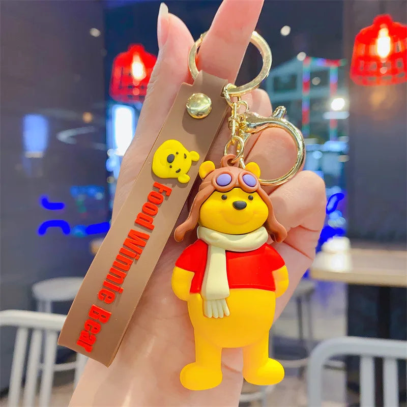 Cartoon Anime Disney Keychain Mickey Mouse Minnie Lilo &amp; Stitch Keyring Key Chain Car Pendant Kids Toys Gifts Wholesale