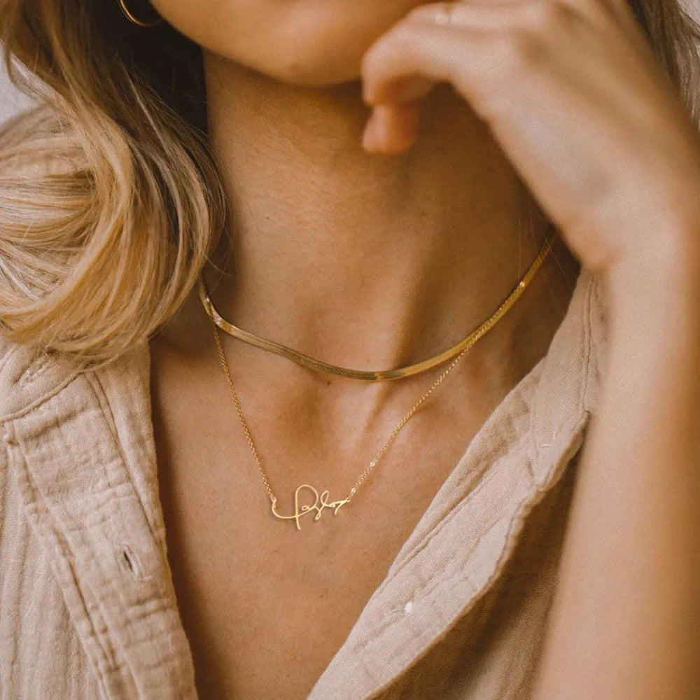 Reputation Singer Taylor Signature Necklace Inspired Music Lover Fan Gifts All Too Well Folklore SWIFTIE Outfit Jewelry Fearless