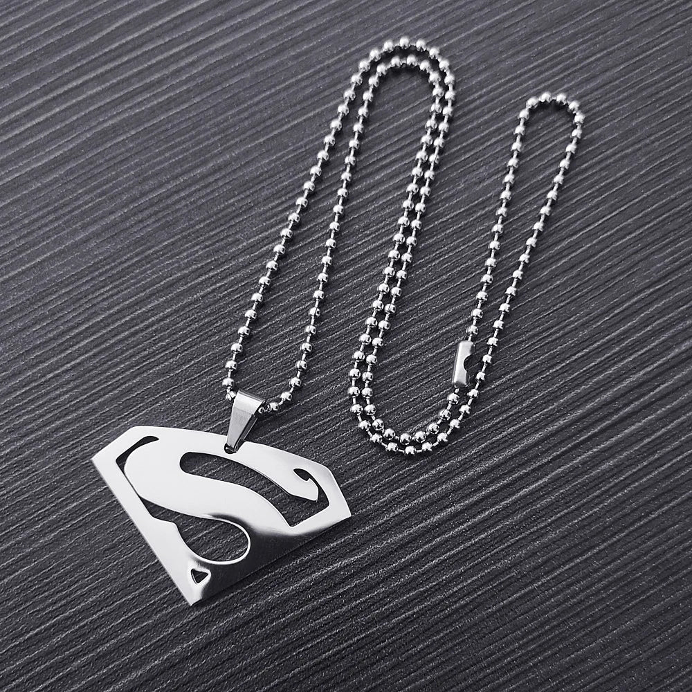 STEELBROS Never Fade High Polished Stainless Steel Movie Anime Pendant Super Hero Man Necklace Jewelry Gift For Boy Girl Kids