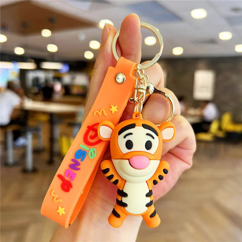 Cartoon Anime Disney Keychain Mickey Mouse Minnie Lilo &amp; Stitch Keyring Key Chain Car Pendant Kids Toys Gifts Wholesale