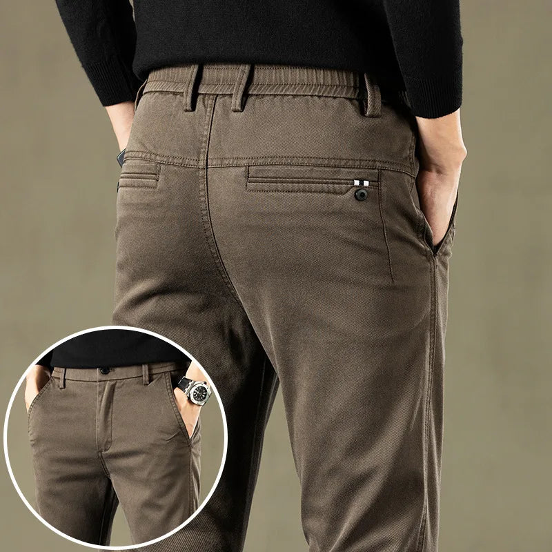 New Casual Pants for Business Classic Slim Trousers for Men