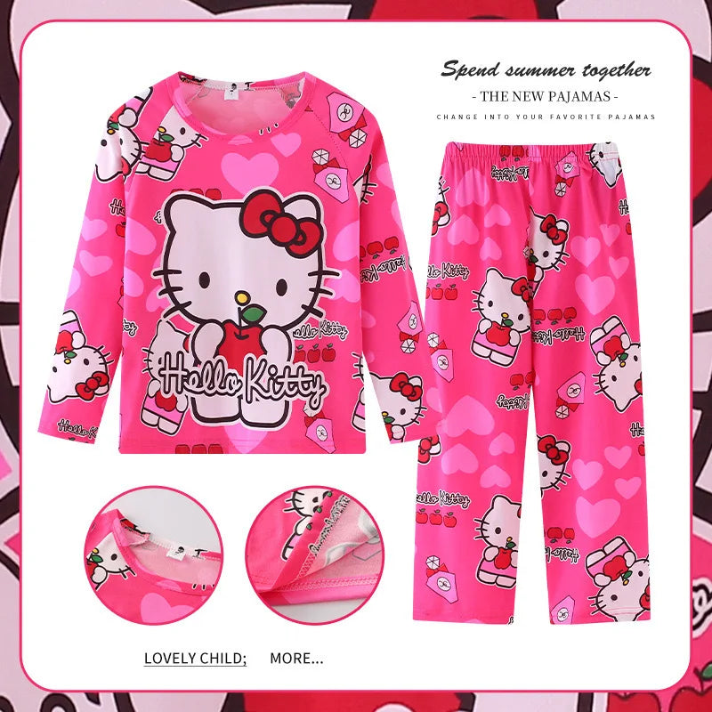 New Children Pyjamas Elsa nighty Girls Sets Kid Mermaid Home Wear Travel Pink nightwear Minnie Casual Sleepwear Suit