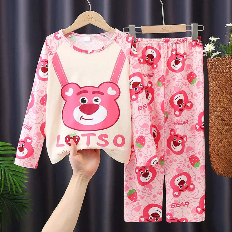 New Children Pyjamas Elsa nighty Girls Sets Kid Mermaid Home Wear Travel Pink nightwear Minnie Casual Sleepwear Suit