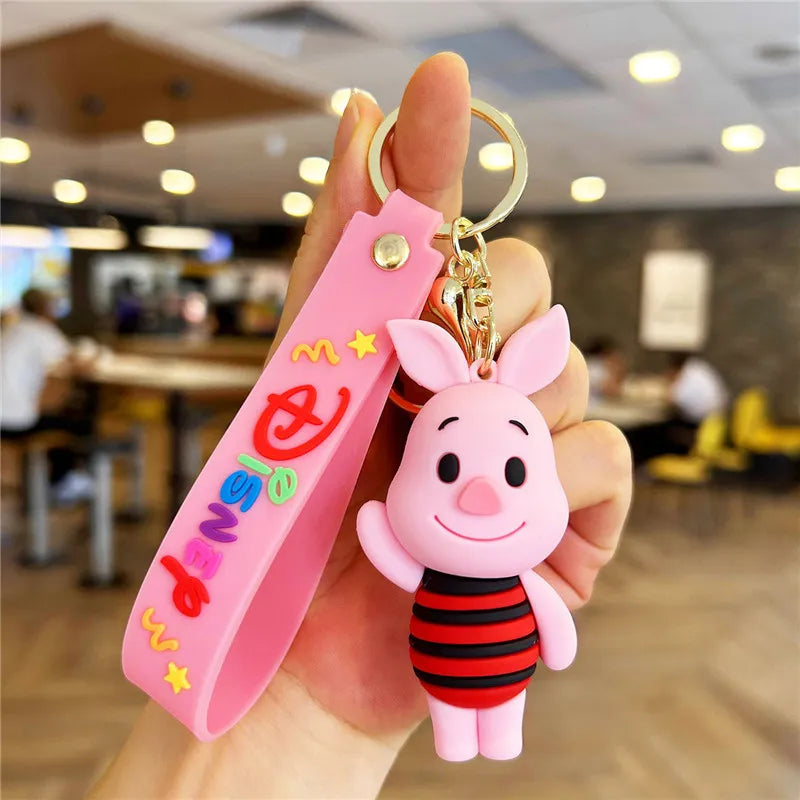 Cartoon Anime Disney Keychain Mickey Mouse Minnie Lilo &amp; Stitch New Keyring Key Chain Car Pendant Kids Toys Gifts Wholesale