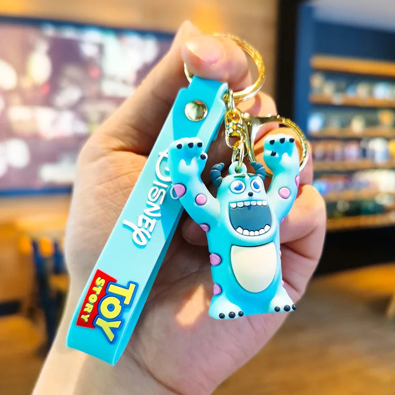 Cartoon Anime Disney Keychain Mickey Mouse Minnie Lilo &amp; Stitch Keyring Key Chain Car Pendant Kids Toys Gifts Wholesale