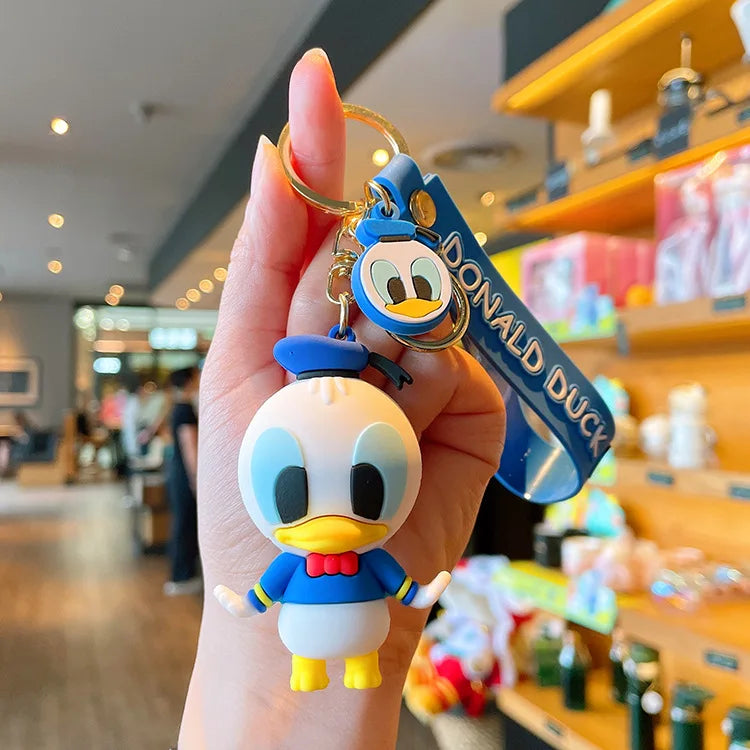 Cartoon Anime Disney Keychain Mickey Mouse Minnie Lilo &amp; Stitch New Keyring Key Chain Car Pendant Kids Toys Gifts Wholesale