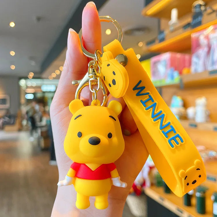 Cartoon Anime Disney Keychain Mickey Mouse Minnie Lilo &amp; Stitch New Keyring Key Chain Car Pendant Kids Toys Gifts Wholesale