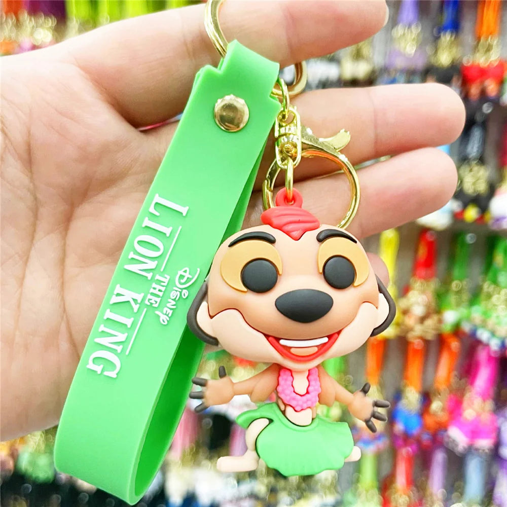 Cartoon Anime Disney Keychain Mickey Mouse Minnie Lilo &amp; Stitch Keyring Key Chain Car Pendant Kids Toys Gifts Wholesale