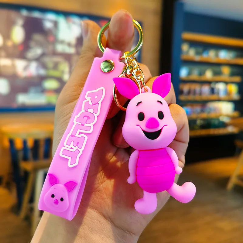 Cartoon Anime Disney Keychain Mickey Mouse Minnie Lilo &amp; Stitch New Keyring Key Chain Car Pendant Kids Toys Gifts Wholesale