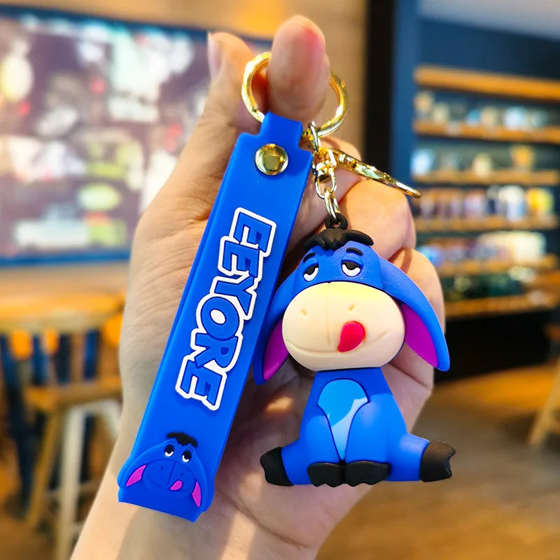 Cartoon Anime Disney Keychain Mickey Mouse Minnie Lilo &amp; Stitch Keyring Key Chain Car Pendant Kids Toys Gifts Wholesale