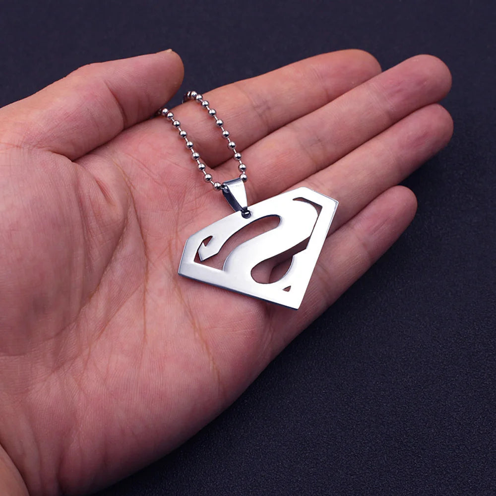 STEELBROS Never Fade High Polished Stainless Steel Movie Anime Pendant Super Hero Man Necklace Jewelry Gift For Boy Girl Kids