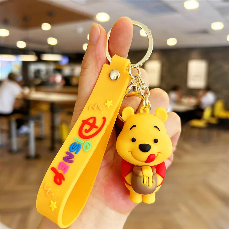 Cartoon Anime Disney Keychain Mickey Mouse Minnie Lilo &amp; Stitch Keyring Key Chain Car Pendant Kids Toys Gifts Wholesale