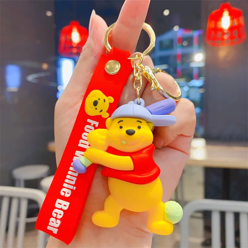Cartoon Anime Disney Keychain Mickey Mouse Minnie Lilo &amp; Stitch Keyring Key Chain Car Pendant Kids Toys Gifts Wholesale