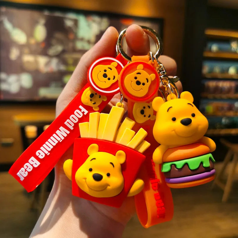 Cartoon Anime Disney Keychain Mickey Mouse Minnie Lilo &amp; Stitch Keyring Key Chain Car Pendant Kids Toys Gifts Wholesale