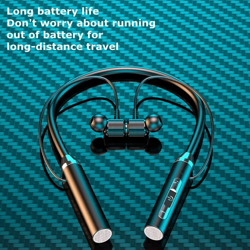 Wireless Headphone Earbud Bluetooth 5.0 Neckband Earphones Silicone Hifi 9D Stereo Sports Headset Halter Waterproof Magnetic Earbud